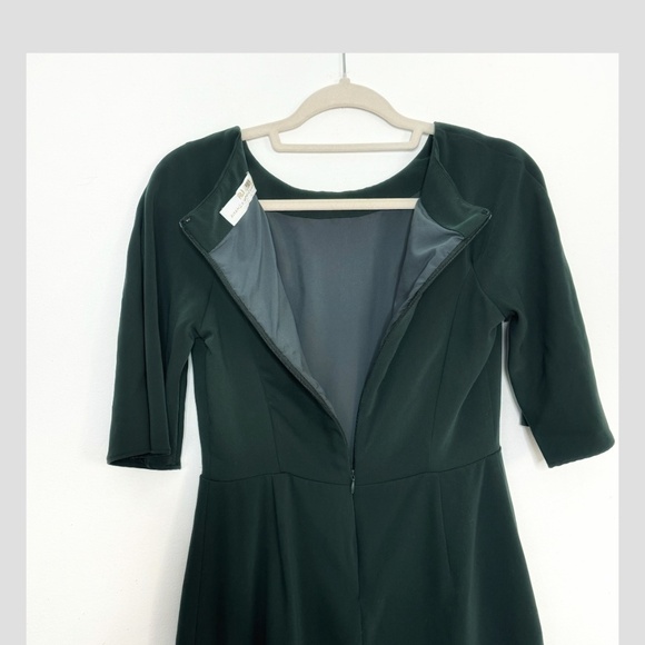 Amanda Uprichard Dress Ruffle Faux Wrap Hunter Green Mini Length Occasion Dress - Picture 5 of 15